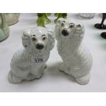 Two Staffordshire Mantle Dogs