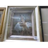 Studio framed Impressionist oil painting of a semi clad nude female in her boudoir