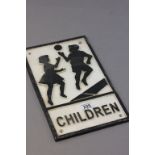 Cast Iron Sign ' Children '