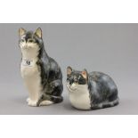 Two Babbacombe Pottery cats