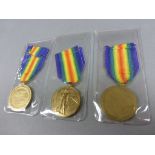 Three WW1 medals including Casualty