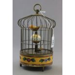 Brass cased bird clock