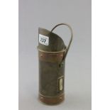 Copper and Brass Match Scuttle with Striker