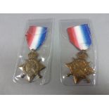 Two WWI Star medals