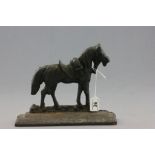 19th century Cast Iron Horse Door Stop