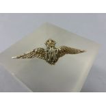 Silver RAF Wings Swetheart Brooch