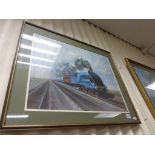 Locomotive interest - framed print of steam train the Mallard