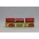 Three boxed Matchbox Buses including Superfast 17 The Londoner x 2 and 74 Daimler Bus (all vg)