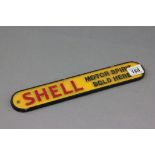 Cast Iron Sign ' Shell Motor Spirit Sold Here '