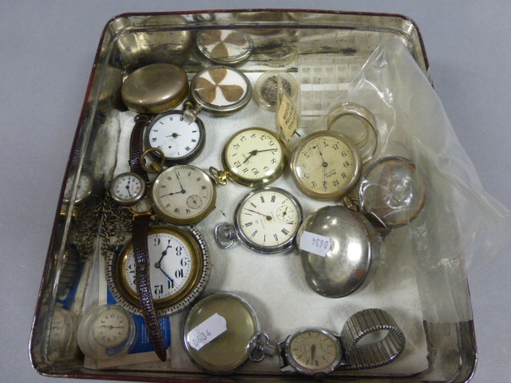 Group of Pocket Watches and Wristwatches including Silver Cased Pocket Watch (a/f)