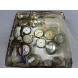 Group of Pocket Watches and Wristwatches including Silver Cased Pocket Watch (a/f)