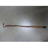 Unusual 'Sunday' stick with brass golf knop