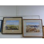 Tim Robson pair of watercolour paintings of South African landscapes signed and titled to verso