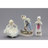 Three Royal Worcester Figurines - Polly put the kettle on 3303, Masquerade Girl 3360 and Saturdays