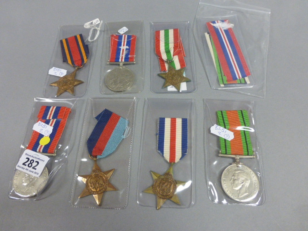 Seven WWII medals including France & Germany Stars