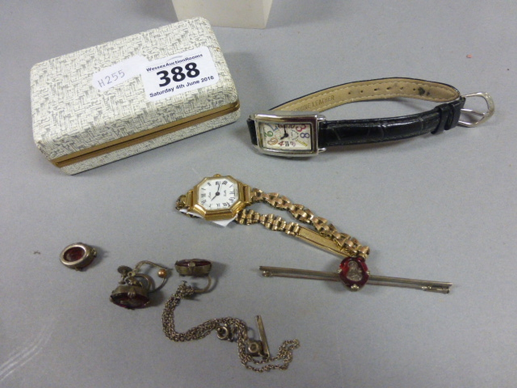 Group of Religious Jewellery and Two Wristwatches and a Crucifix