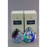 Two Boxed Caithness Limited Edition Glass Paperweights by Philip Chaplain- Astral Dance no. 438