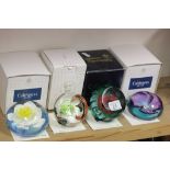 Four Caithness Limited Edition Glass Paperweights all designed by Helen MacDonald - Purity of