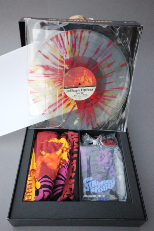 Vinyl - Jimi Hendrix Experience Paris/Ottana Box Set including 12" clear splatter vinyl, tee-shirt