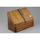 Early 20th century Oak and Walnut Stationery Cabinet