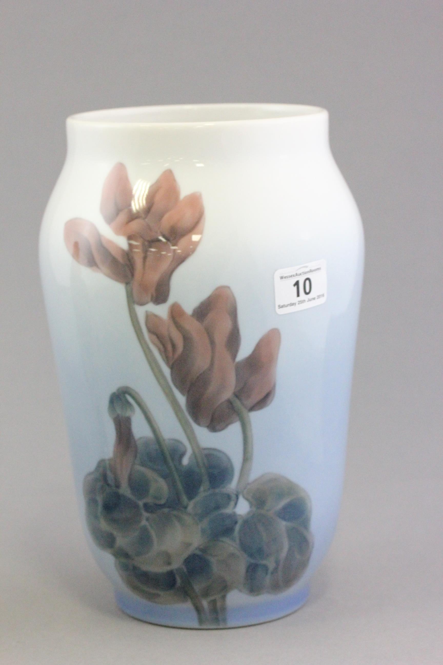 Royal Copenhagen Vase decorated with flowers, number 2633 1217 to base