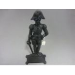 Cast iron door stop early of an 19th C Naval officer with sword