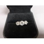 18ct White Gold three stone diamond rung of 1.44ct's