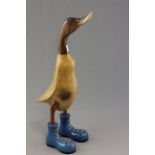 Large wooden duck door stop