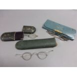 Set Georgian Steel Spectacles and Two Other Sets of Spectacles