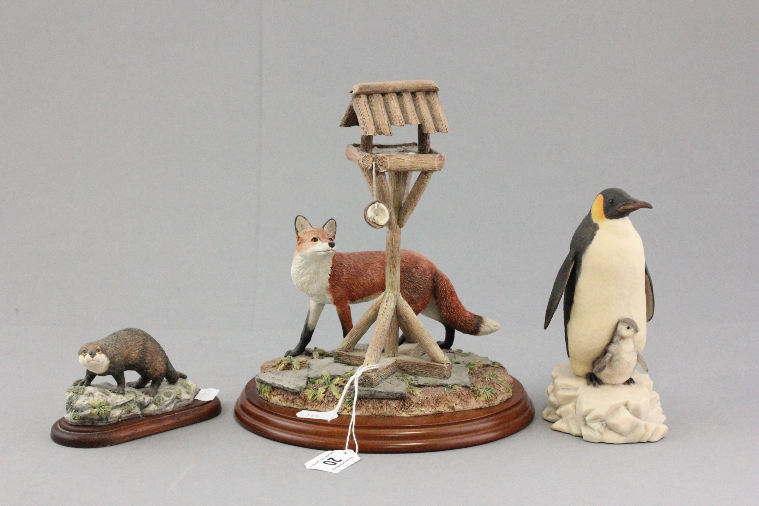 Border Fine Arts Penguin and Chick, Border Fine Arts Otter and Border Fine Arts ' The Scrounger '