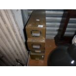 Four Vintage Small Metal Filing Cabinets each containing plane identifications notes from Royal