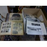 Large collection of black & white photographs including military