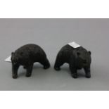 Pair of vintage Black Forest carved bears