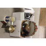 Mixed Lot of Collectables including Barbola Mirror, Royal Doulton Tankard, Ambertype Vase, Doulton