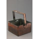 Copper Square Bottle Carrier with Swing Copper Handle