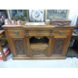 Late 19th century Mahogany Sideboard with carved panel doors