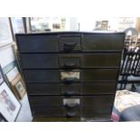 Vintage metal 6 drawer chest