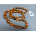 String of Bakelite Amber Beads