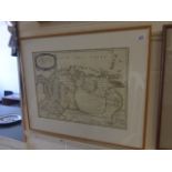 'Terre Ferme' Nicholas Sanson engraved map dated 1656 with outline colour (present day Columbia &