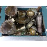 Box of Mixed Copper and Metalware