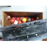 Set of vintage snooker balls