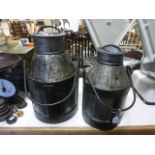 Two Galvanised Milk Pales / Small Churns