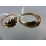 9ct Gold Ring and another Yellow Metal Ring