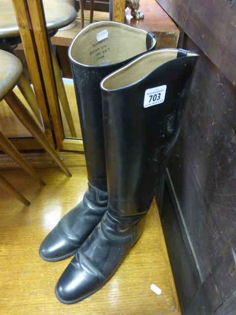 Pair of Hawkins Chaser Black Leather Riding Boots, size 7 - Image 2 of 2