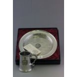 St James House Company Pewter Tankard and Boxed Dish made to commemorate the D-Day 40th