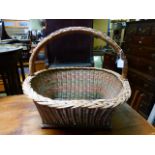 Wicker Basket with coloured sides