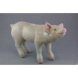 Large Ceramic Shop Display Pig with crackle glaze finish