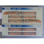 Model Railway - Two boxed N gauge Kato TGV sets to include S14704 and S14701
