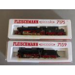 Model Railway - Two boxed Fleischmann Piccolo N gauge engines to include 7159 and 7175