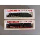 Model Railway - Two boxed Fleischmann Piccolo N gauge engines to include 7178 and 7171